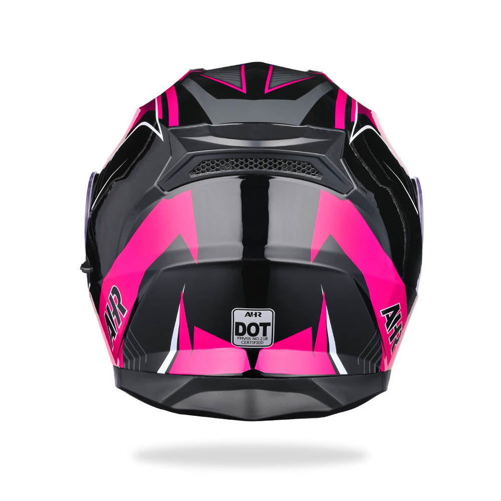 Yescom RUN-M3 Modular Helmet Flip Up DOT 2-Visors Black Pink, XXL(63-64cm) Image