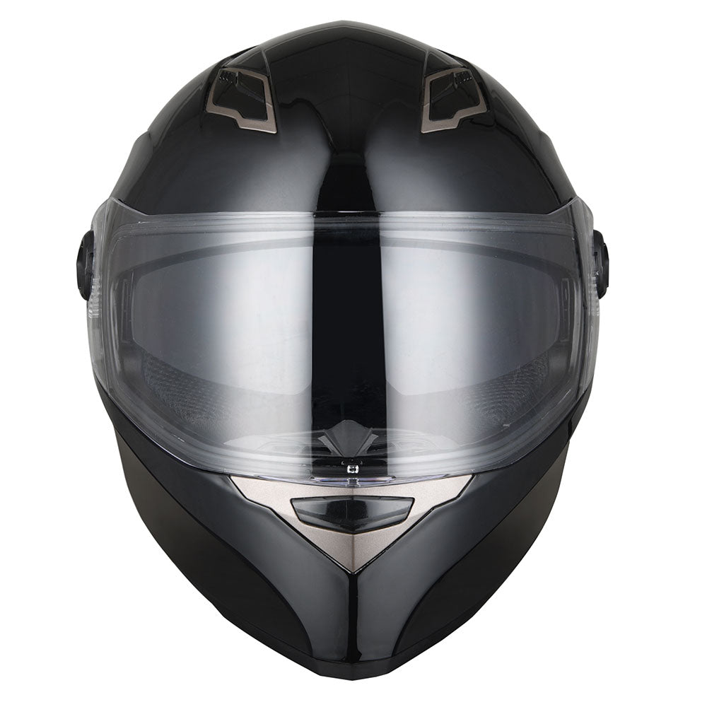 Yescom DOT Motorcycle Helmet Full Face Dual Visors Black, S Image