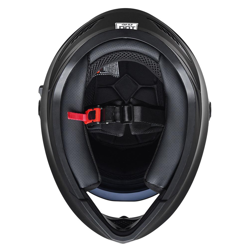 Yescom DOT Motorcycle Helmet Full Face Dual Visors Matte Black Image