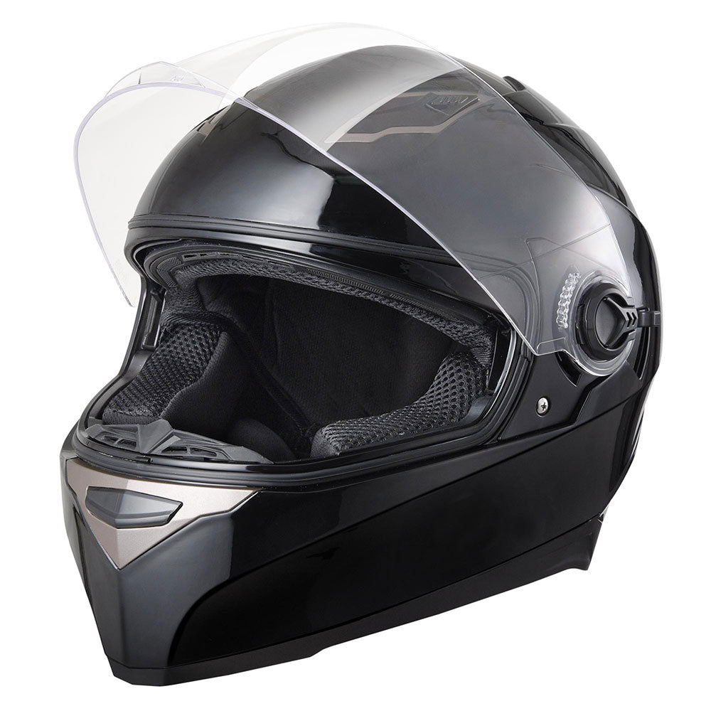 Yescom DOT Motorcycle Helmet Full Face Dual Visors Black, XL Image