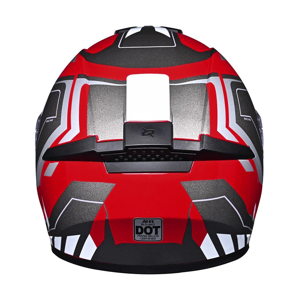 Yescom RUN-F3 DOT Motorcycle Helmet Full Face Red, L(59-60cm) Image