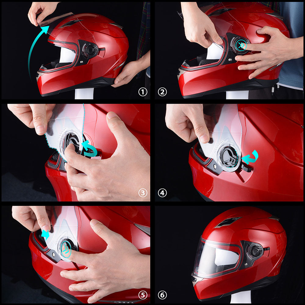 Yescom RUN-F Motorcycle Helmet Visor Replacement Image