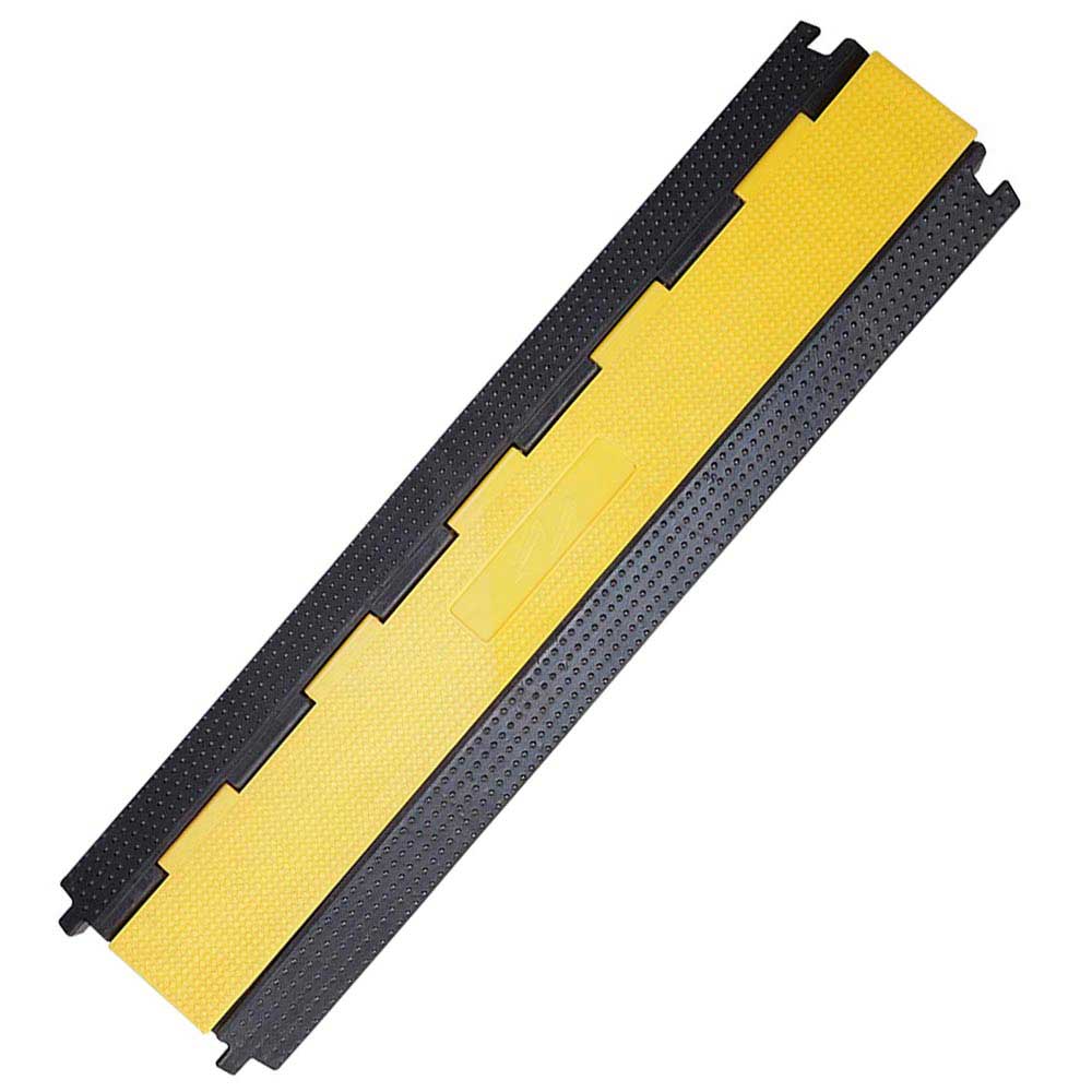 Yescom Cable Ramp Protector Rubber Cable Cover 2-Channel Image
