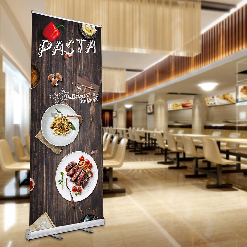 Yescom Aluminum Retractable Banner Stand 33 x 79 in Image
