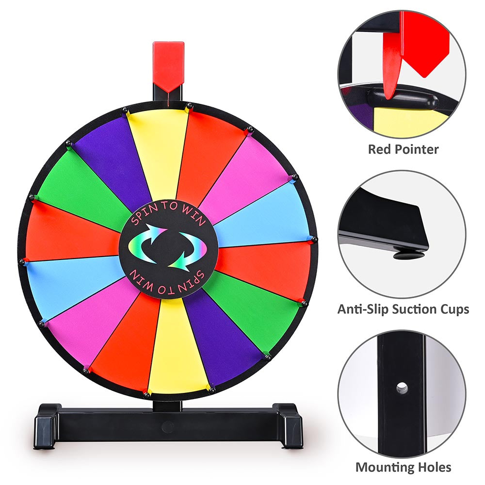 Yescom 12" Tabletop & Wall Mounted Prize Wheel Color Dry Erase Image
