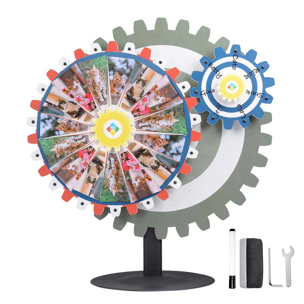 Yescom Gears Spinning Wheel Tabletop, 24" Image