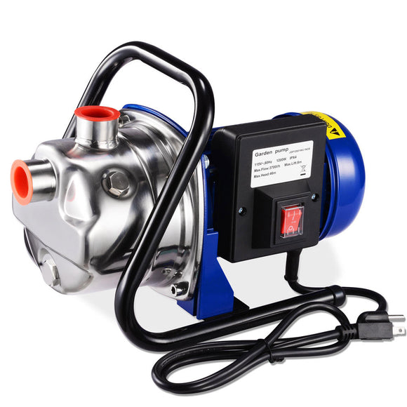 Yescom Water Pump Electric Irrigation Pump Stainless Steel 1.6HP 814gph Image