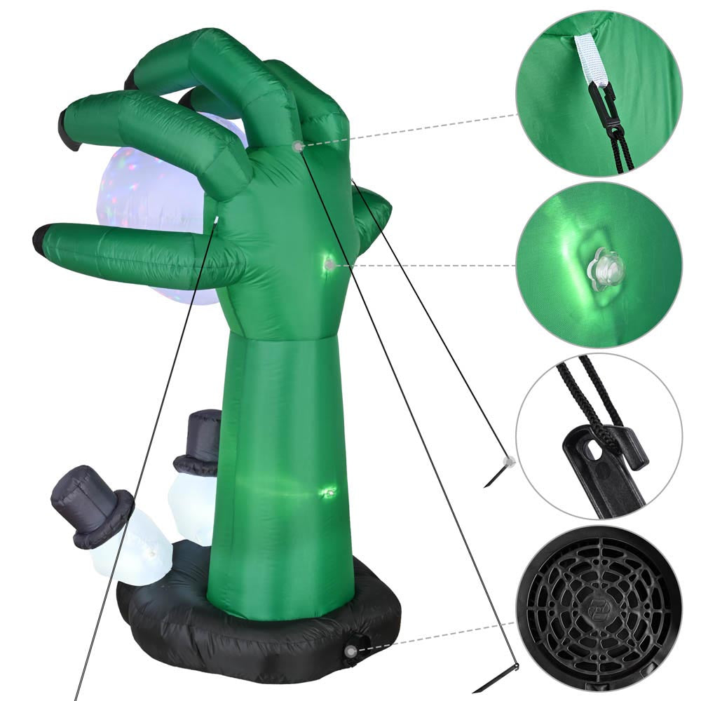 Yescom Inflatable Monster Hand Eyeball Motion Activated Sound Image