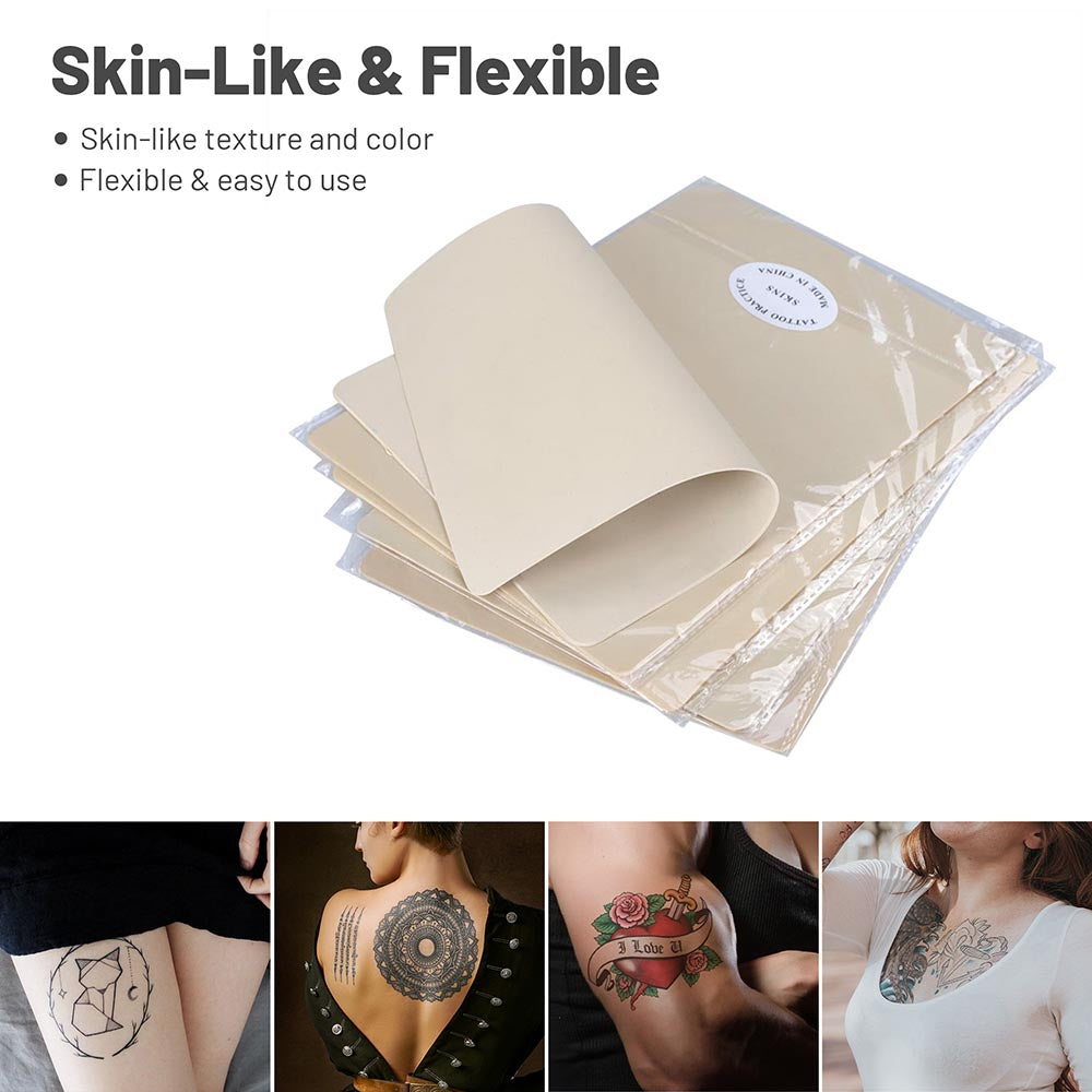 Yescom Tattoo Practice Skin for Tattooing 8x6 Inch 5 Pcs Image