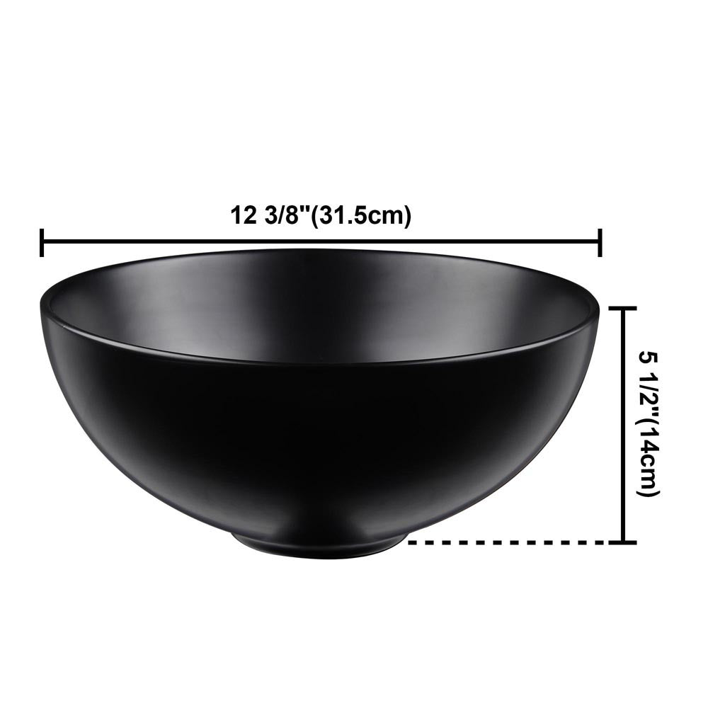 Yescom Bowl Porcelain Bathroom Sink w/ Drain 12" Image