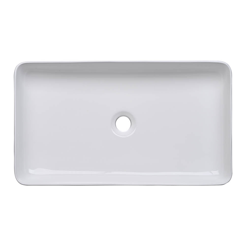 Yescom Rectangular Sink Porcelain w/ Drain 23x13" Image