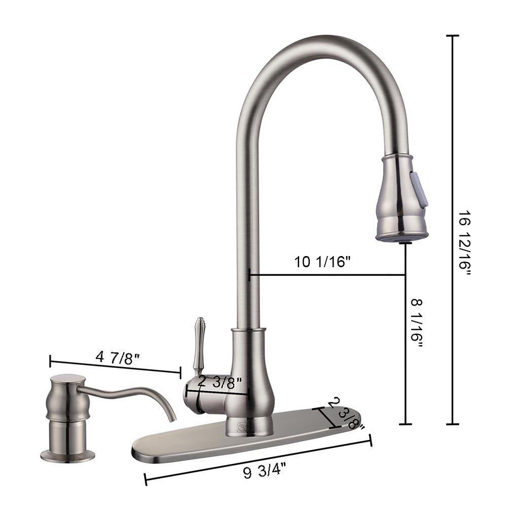 Yescom Pull-down Kitchen Bar Faucet Single-handle Finish Color Opt Image