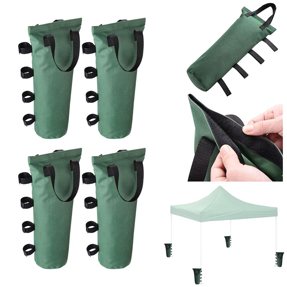 Yescom 4 Pcs Monoshock Weight Sand Bags for Outdoor Canopy Tents, Green Image