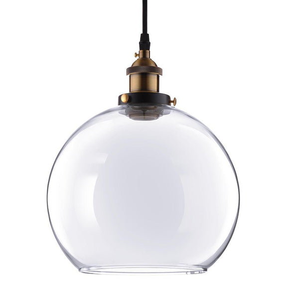Yescom Pendant Light Glass Globe Shade 9 4/5 in Vintage Classic Clear Image