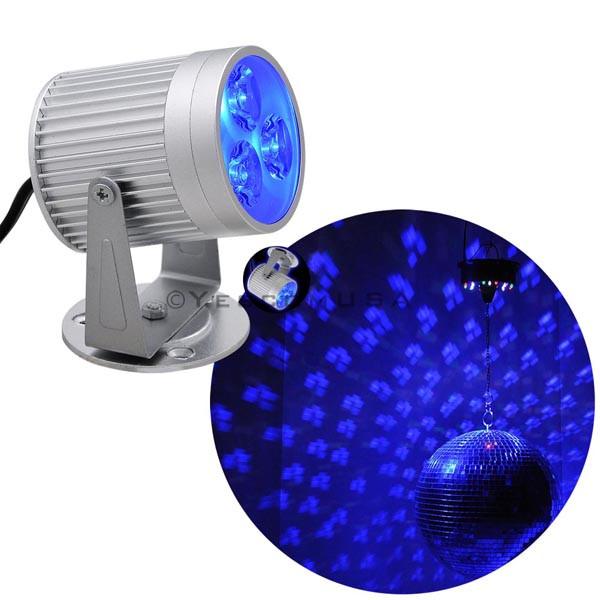 Yescom 12in Mirror Disco Ball DJ Light Set Optional Color, Blue Image