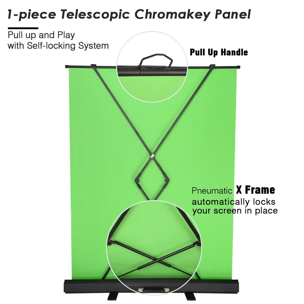 Yescom Green Screen Chromakey Backdrop Floorstanding 6.6 ft Image