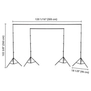 Yescom 10'x 8' 6" Adjustable Photography Background Support Image