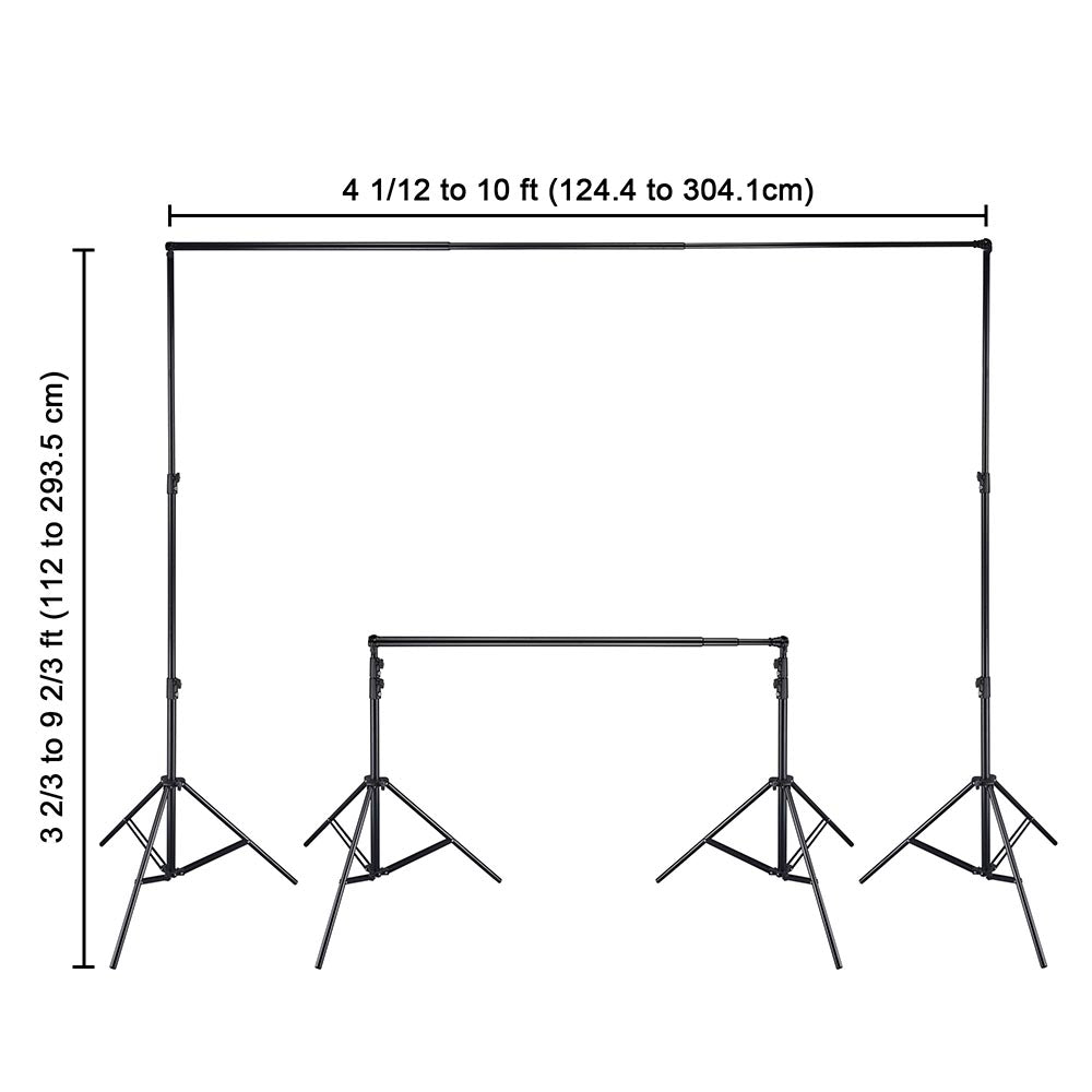 Yescom 10'Wx9.5'H Backdrop Stand Photo Video Studio Background Support Image