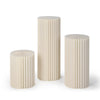 Yescom Off-White Paper Column Pedestal Stands 3ct. (16",24",32")