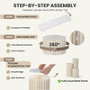 Yescom Off-White Paper Column Pedestal Stands 3ct. (16",24",32")