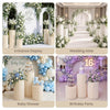 Yescom Off-White Paper Column Pedestal Stands 3ct. (16",24",32")