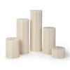 Yescom Off-White Paper Column Pedestal Stands 5ct. (8",16",24",32",40")