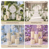 Yescom Off-White Paper Column Pedestal Stands 5ct. (8",16",24",32",40")