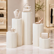 Yescom Off-White Paper Column Pedestal Stands 5ct. (8",16",24",32",40") Image