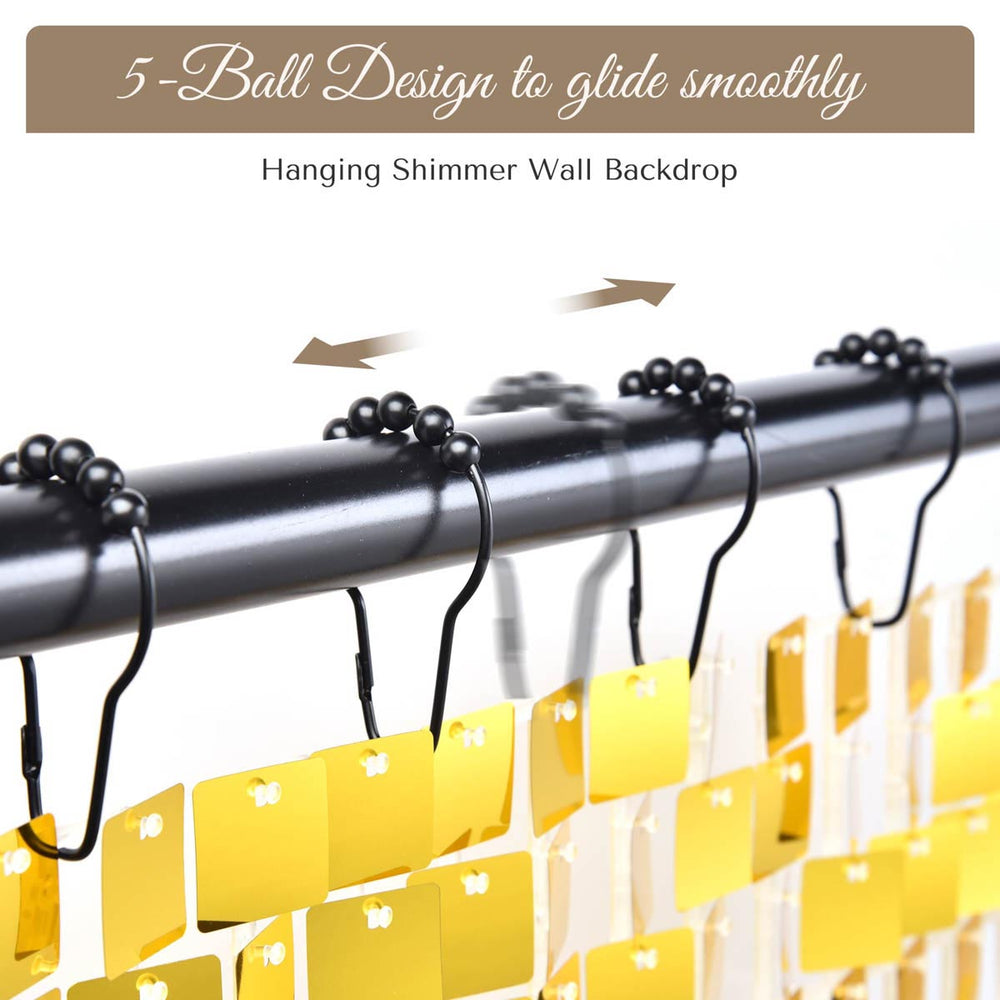 Yescom Roller Ball Curtain Hooks String Light Hangers 12ct/pk Image