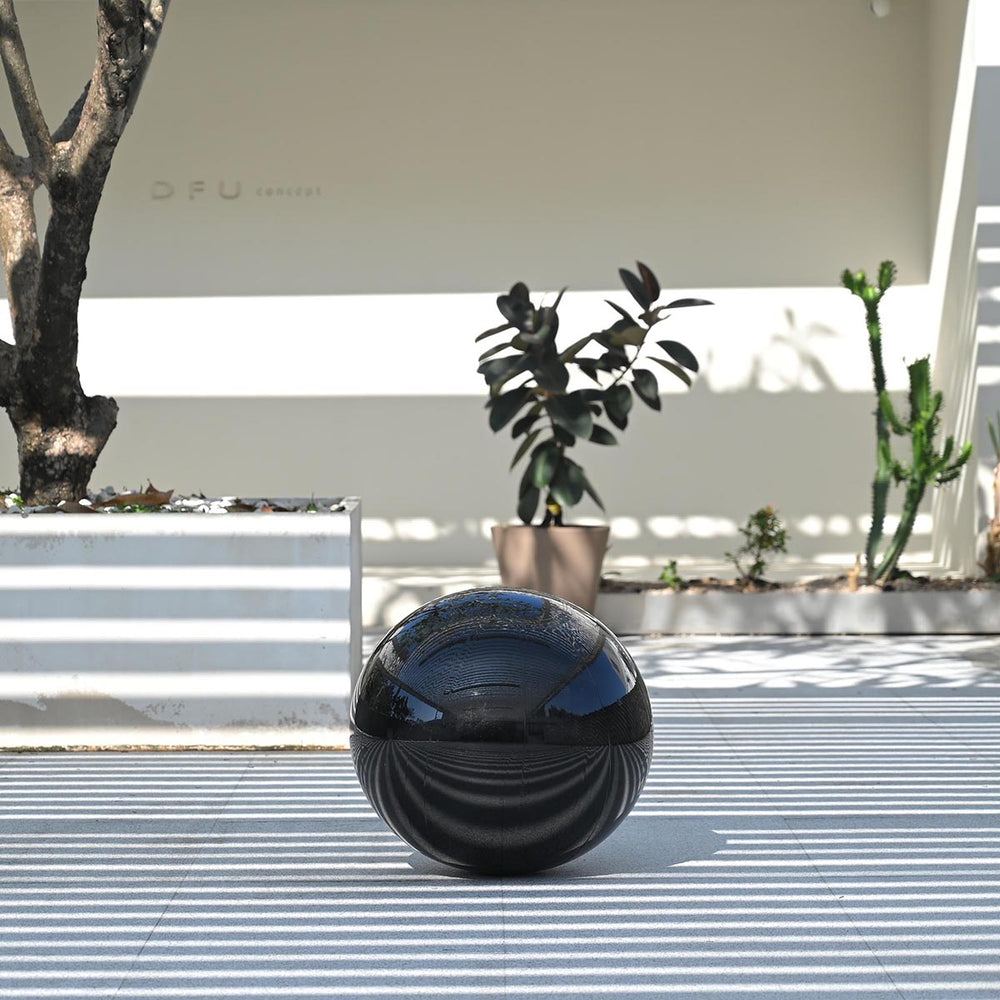 Yescom Inflatable Mirror Balloon with Iridescent, Gold, Silver, Black Options, 20in Black Image