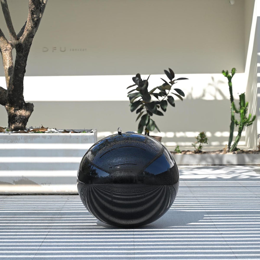 Yescom Inflatable Mirror Balloon with Iridescent, Gold, Silver, Black Options, 32in Black Image