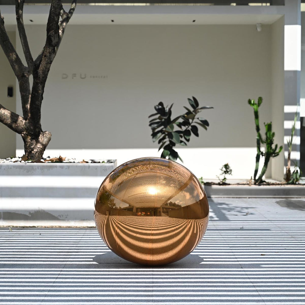 Yescom Inflatable Mirror Balloon with Iridescent, Gold, Silver, Black Options, 32in Gold Image