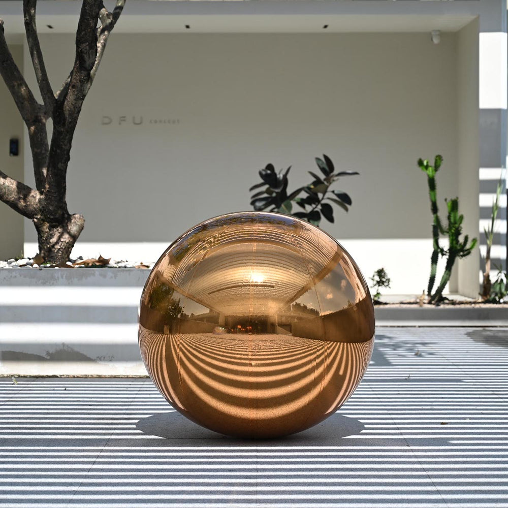 Yescom Inflatable Mirror Balloon with Iridescent, Gold, Silver, Black Options, 40in Gold Image