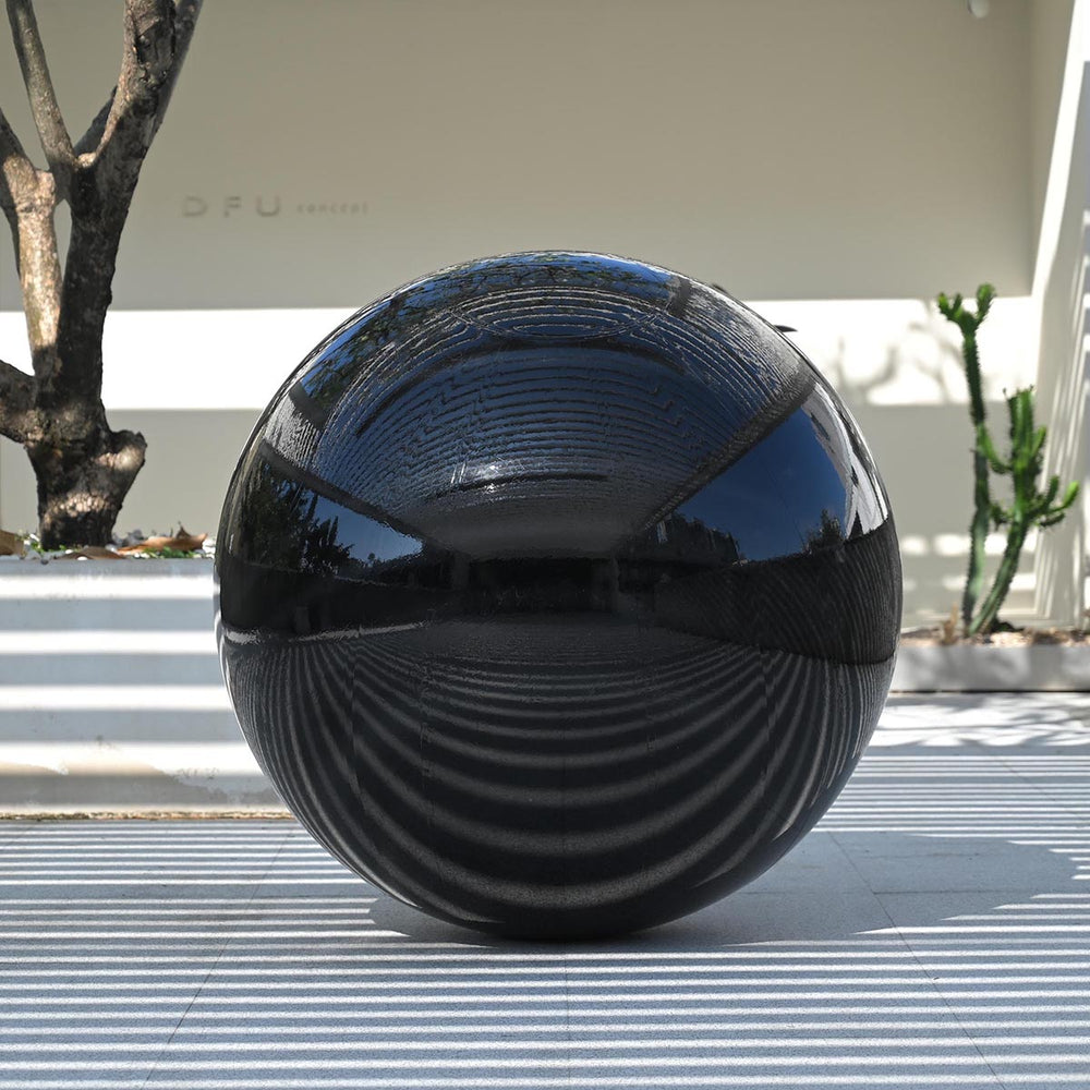 Yescom Inflatable Mirror Balloon with Iridescent, Gold, Silver, Black Options, 48in Black Image