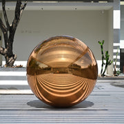 Yescom Inflatable Mirror Balloon with Iridescent, Gold, Silver, Black Options, 48in Gold Image