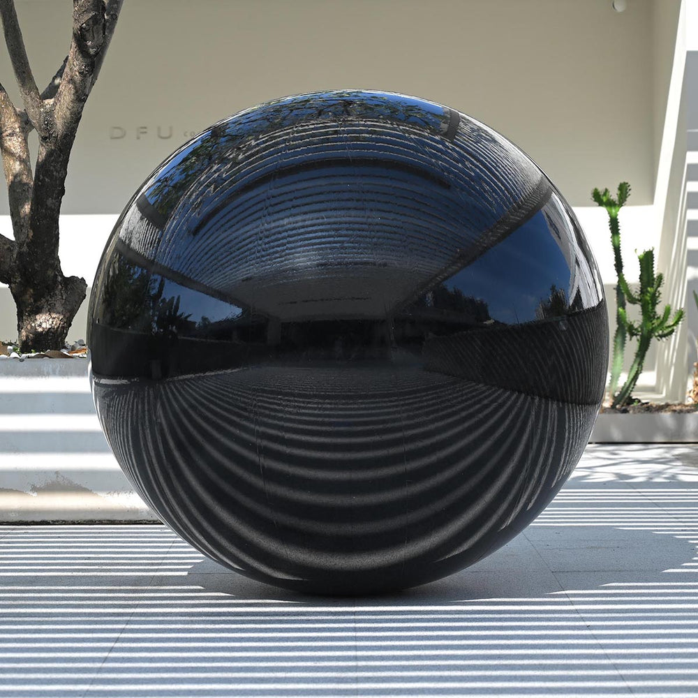 Yescom Inflatable Mirror Balloon with Iridescent, Gold, Silver, Black Options, 60in Black Image