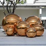 Yescom Set(6) Inflatable Mirror Balloons with Electric Air Pump, Gold Image