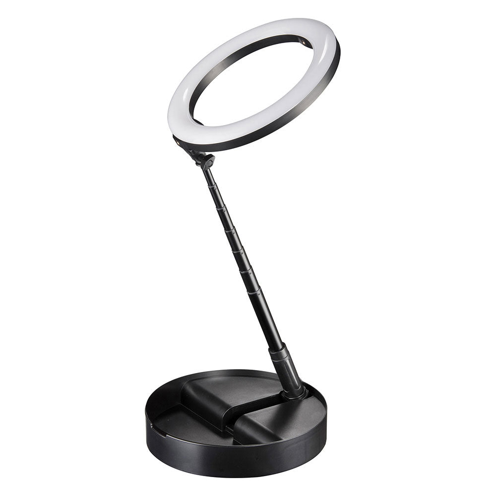 Yescom 10" Travel Ring Light Dimmable Selfie Light w/ Phone Holder Image