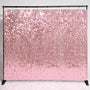 Yescom 10'x8' Sequin Shimmer Wall Backdrop (Sturdy Stand Included), Pink Image