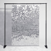 Yescom Square Sequin Shimmer Wall Backdrop Color Options, Silver - 24ct/pk Image