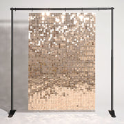 Yescom Square Sequin Shimmer Wall Backdrop Color Options, Champagne Gold - 24ct/pk Image