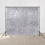 Yescom 10'x8.5' Sequin Shimmer Wall Backdrop (Tripod Stand Included), Silver Image