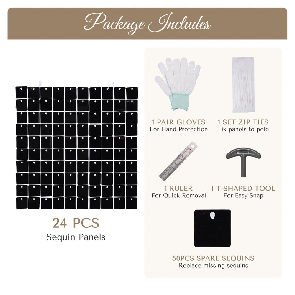 Yescom 10'x7' Sequin Shimmer Wall Backdrop (Tripod Stand Included) Image