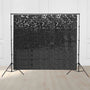 Yescom 10'x8.5' Sequin Shimmer Wall Backdrop (Tripod Stand Included), Black Image