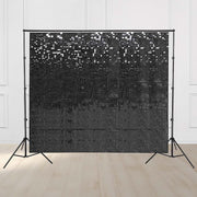 Yescom 10'x8.5' Sequin Shimmer Wall Backdrop (Tripod Stand Included), Black Image