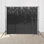 Yescom 10'x8.5' Sequin Shimmer Wall Backdrop (Tripod Stand Included), Black Image