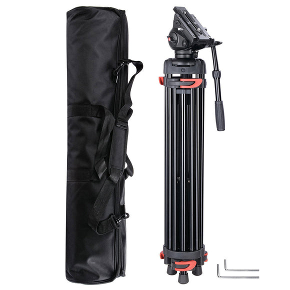 Yescom 71in Adjustable Camera Tripod Kit 3-Height 360 Fluid Head w/ Bag Image