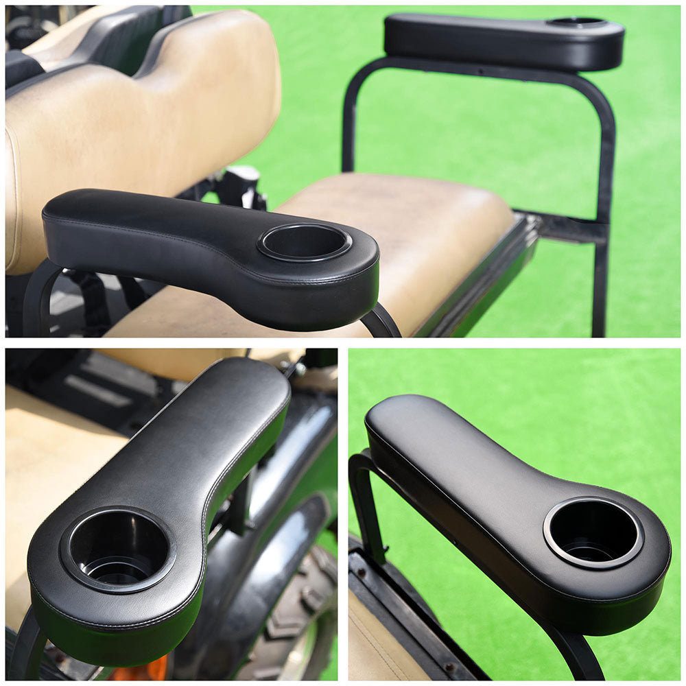 Yescom 2pcs Universal Armrests w/ Cup Holder for Golf Cart Rear Seats Image