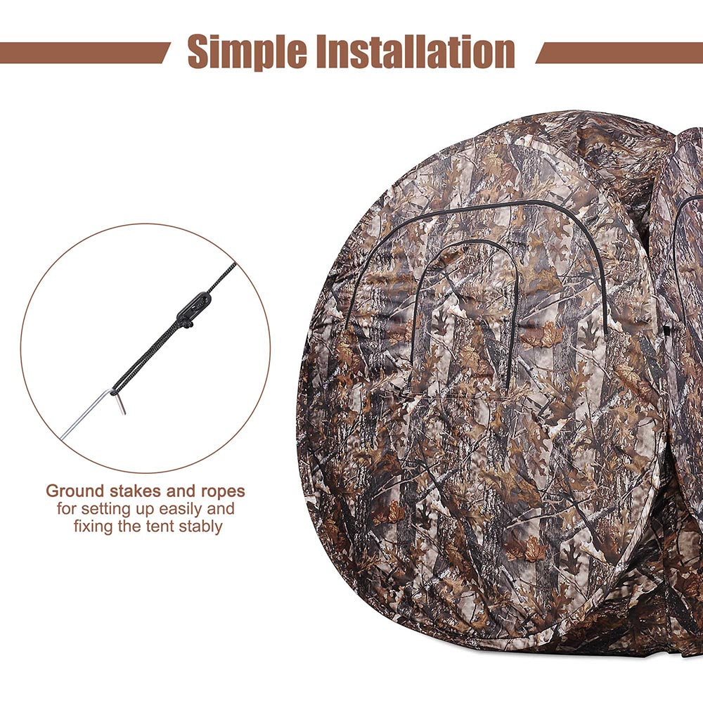 Yescom Durable Steel Frame Outdoor Pop Up Blind Camouflage Image