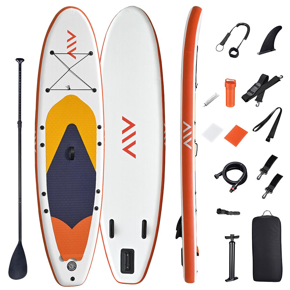 Yescom Paddle Board Inflatable Sup Board for Beginners 10 ft, Orange Image
